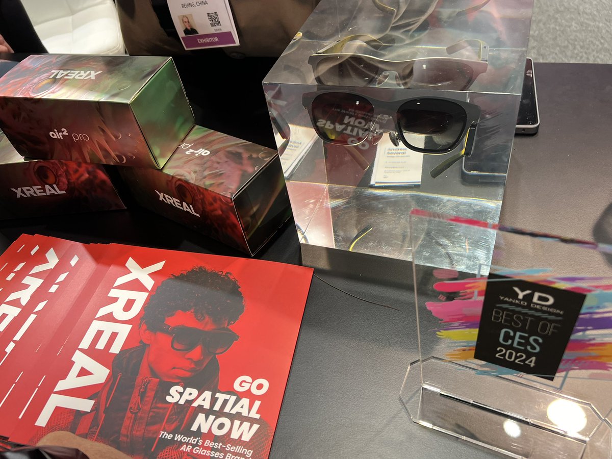Cool AR Glasses! #xrealces2024 #ces2024 #gospacialnow