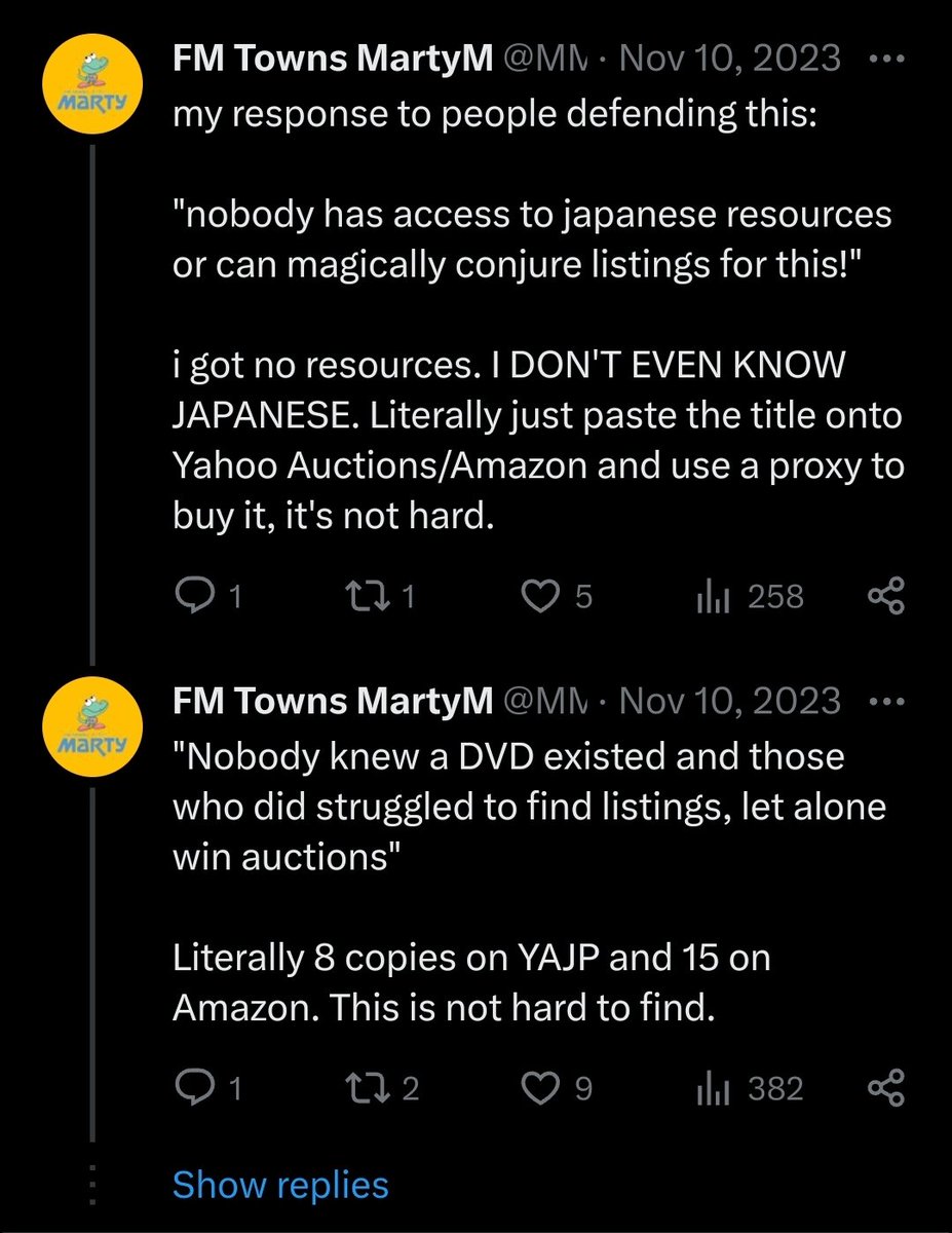 FM Towns MartyMcflies tweet media