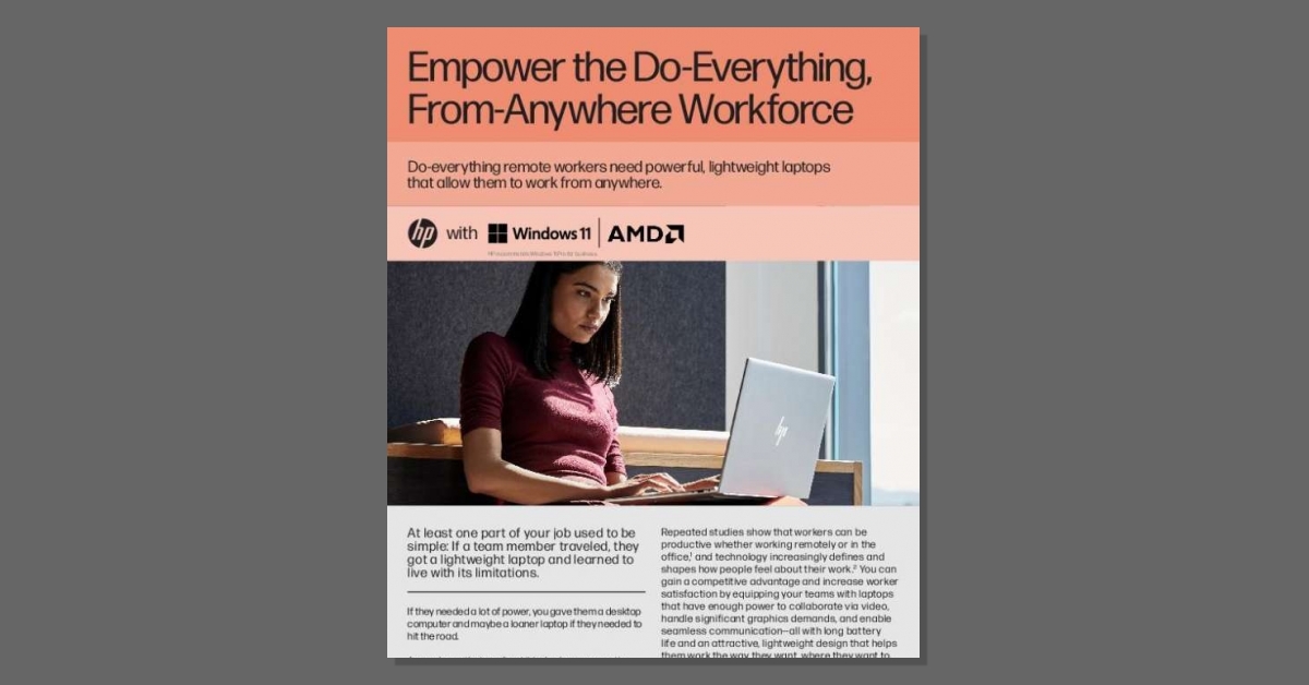 Without the right equipment your remote and #hybridworkspace employees can't do their jobs. Download this eBook from @HP about the latest in slim, powerful laptops that inspire people wherever they work. stuf.in/bd4cbt