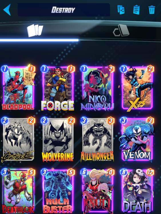 Dartill_'s tweet photo. Passage infinite @MARVELSNAP !
Le deck choisi pour cette saison pour faire rang 73 > Rang infinite :
- Destroy
Un de mes deck depuis les débuts du jeu.
#DeathMyWaifu #Bigpool
Je vais farm des tickets et reprendre encore la monter sur ce ladder unfair 😭 https://t.co/oD1KVnXoOw