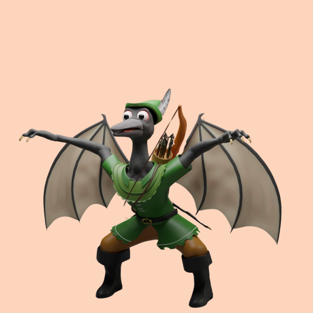 👀Sneak Peek👀
Robin Hood☘️1x1 Mode
#NFT #nftart #Pterodactyls