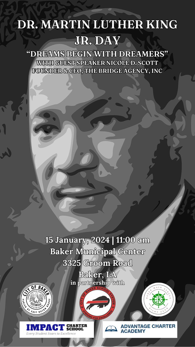 Mark Your Calendar! MLK Day Event at Baker Municipal Center on January 15!