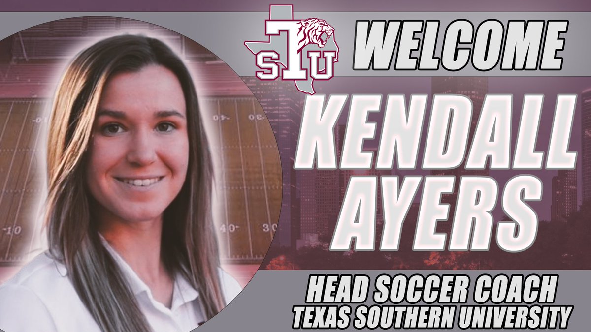 Kendall Ayers (<a href="/TheCoachKendall/">Kendall Ayers</a>) Named New Head Soccer Coach At <a href="/TexasSouthern/">Texas Southern University</a> 

tsusports.com/news/2024/1/9/…