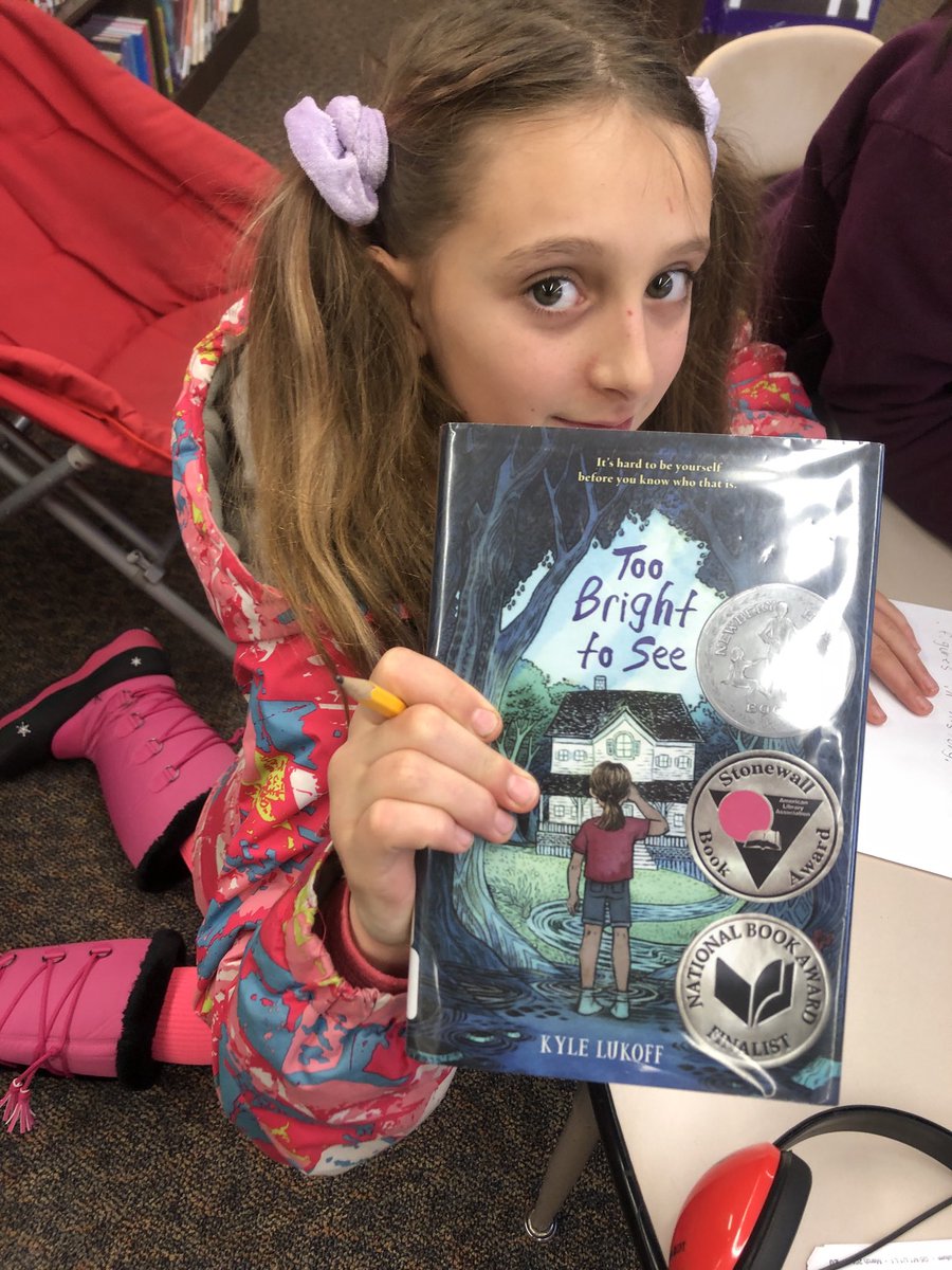Too Bright to See by @KyleLukoff came student recommended and I am so glad this kind of scary, kind of sad story with a mostly happy ending exists. #reading #books #StudentRecommendation #NewberyHonor