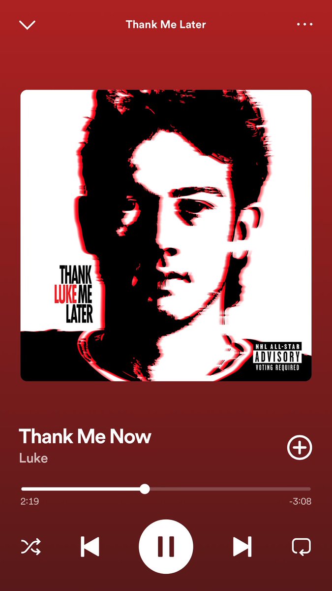 New Luke track just dropped. 

#NHLAllStarVote Luke Hughes