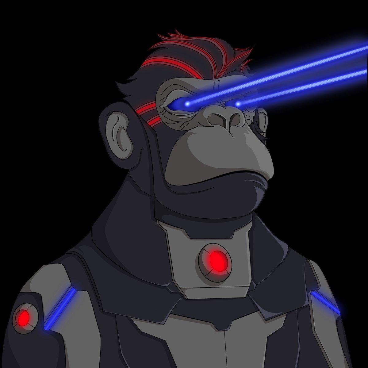 TheSocietyApe's tweet photo. When nature and technological innovation come together, there's only one outcome: EVOLUTION! 🐒💡

The Apes are proudly to introduces their new robotic creation! 🤖✨

#SUI #SuiCommunity #BuildOnSui #NFT #NFTCommunity #APE #DeathBot #BlueBeams #ApesTogetherStrong