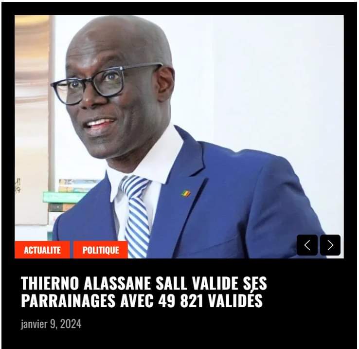 dakar24sn_com's tweet photo. Thierno Alassane Sall valide ses parrainages avec 49 821 soutiens
https://t.co/vwIBTh5Oep https://t.co/DVAg4zRbNN
