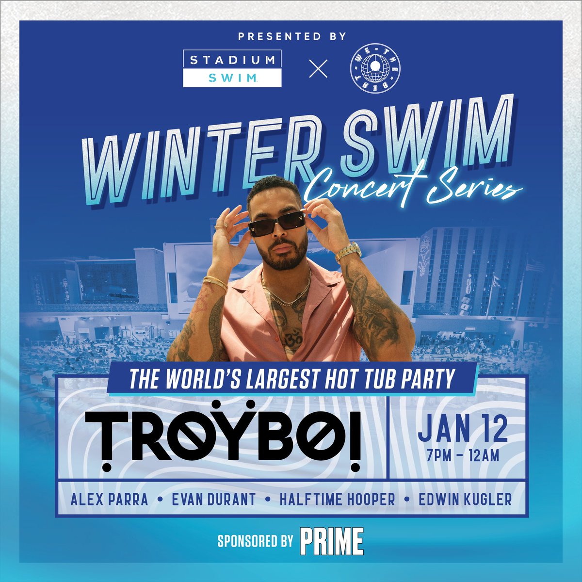 We’re turning up the HEAT this Friday!🔥 

The World’s Largest Hot Tub Party is getting a dose of <a href="/TroyBoiMusic/">TroyBoi</a> as he headlines the night with all of his biggest hits. 

A HEATED experience:
• Pools 
• Cabanas
• Ski-lodge activation 
• Silent Disco
🎟️: circalasvegas.com/stadium-swim