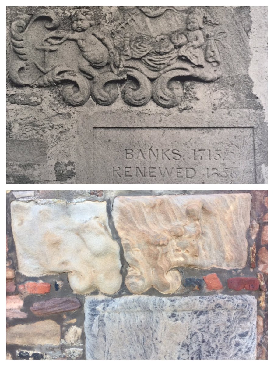 Difference in just over a century in this stone in particular was probably the most stark. Apart from the two swirls, you would never guess that this sandstone wall block once displayed such incredibly artistry.

West Graveyard, Prestonpans (c1907/2019)
#RandomScottishGravestones