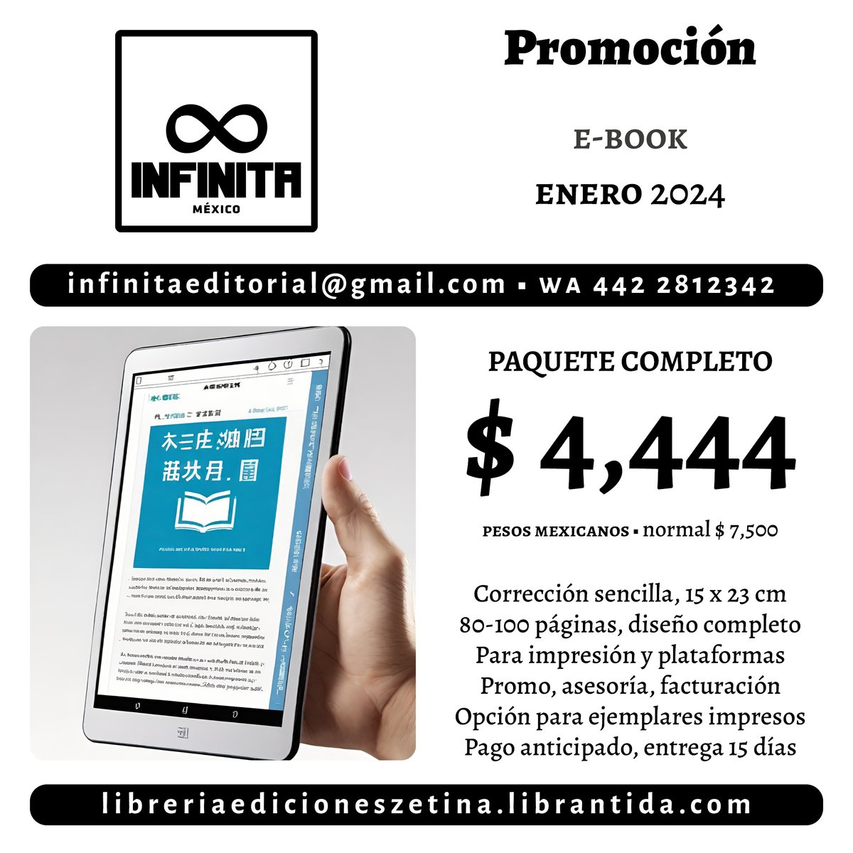 Infinitaeditor's tweet photo. E-book a tu estilo https://t.co/BqPWsgY94c