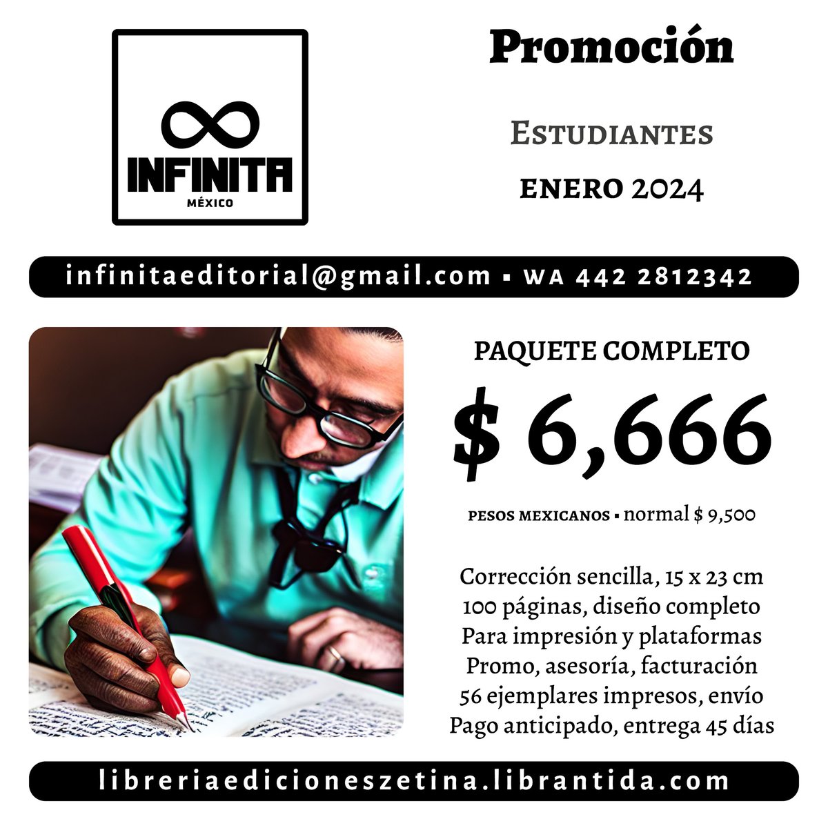 Infinitaeditor's tweet photo. Para estudiantes que deseen publicar https://t.co/RlocoshkSo
