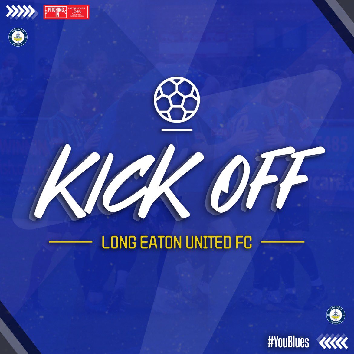 LongEatonUnited's tweet photo. 45’ #YouBlues 1-1 @GresleyRovers
Rogers kicks off the second half. Come on You Blues!
#LEUGRE 🔵⚫️ https://t.co/wKHdITfLTR