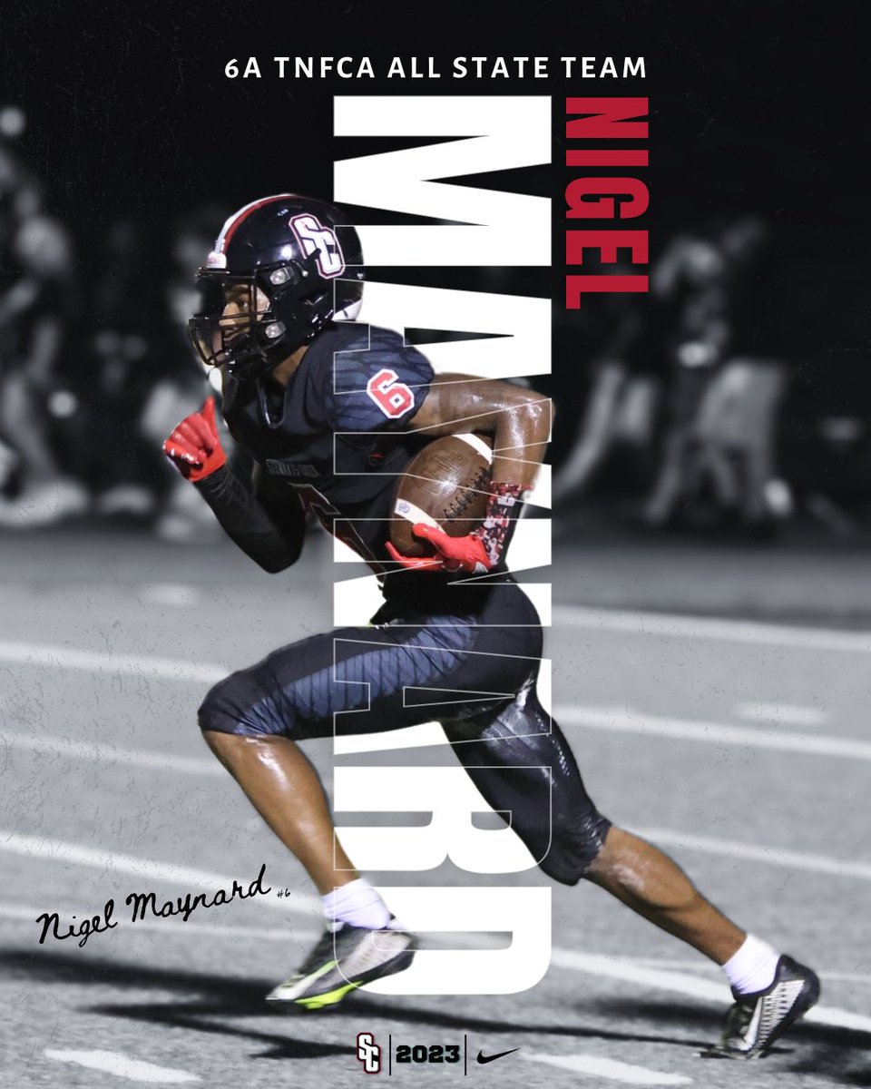 Congratulations to Senior Defensive Back, <a href="/NigelMaynard10/">Nigel Maynard</a>, for being selected to the <a href="/TFCAFootball/">TnFCA</a> Division 1 Class 6A All State Team! 🔴🏈⚫️

#FAST | #RedHawks