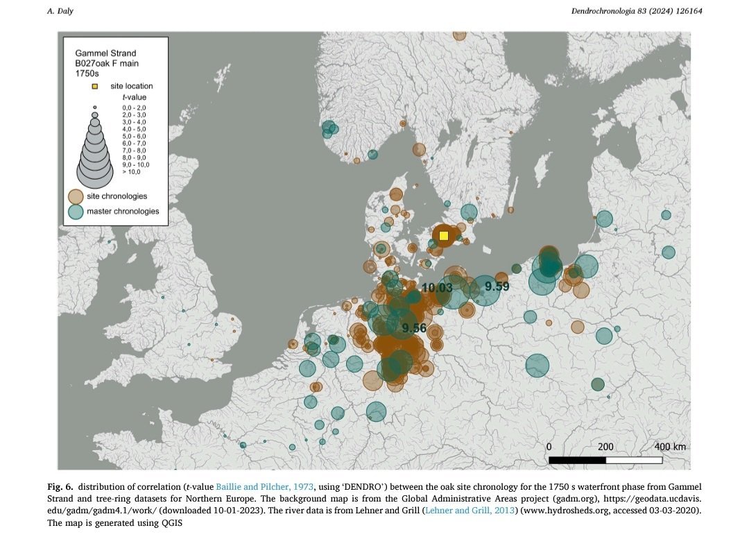 My latest paper about past timber trade. Remains of waterfronts in Copenhagen demonstrate the changing sources of structural timber here, over several centuries. It's open access: doi.org/10.1016/j.dend…