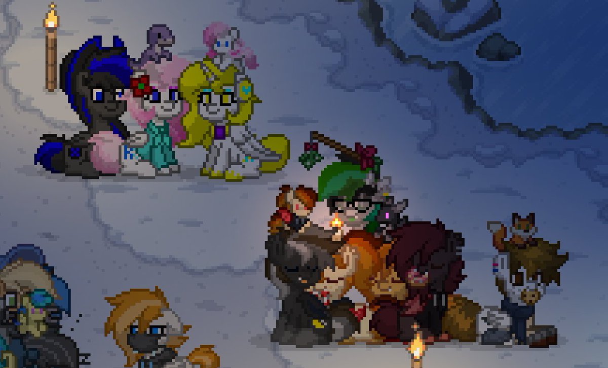rosepainy's tweet photo. #Ponytown #mlp #ponytownold hey everyone Chilling out with old timer friends @Night3869 @JonesShield and @Snowflowerpony 2018 Gang is back in #2024 https://t.co/Zlz9fIV6bO