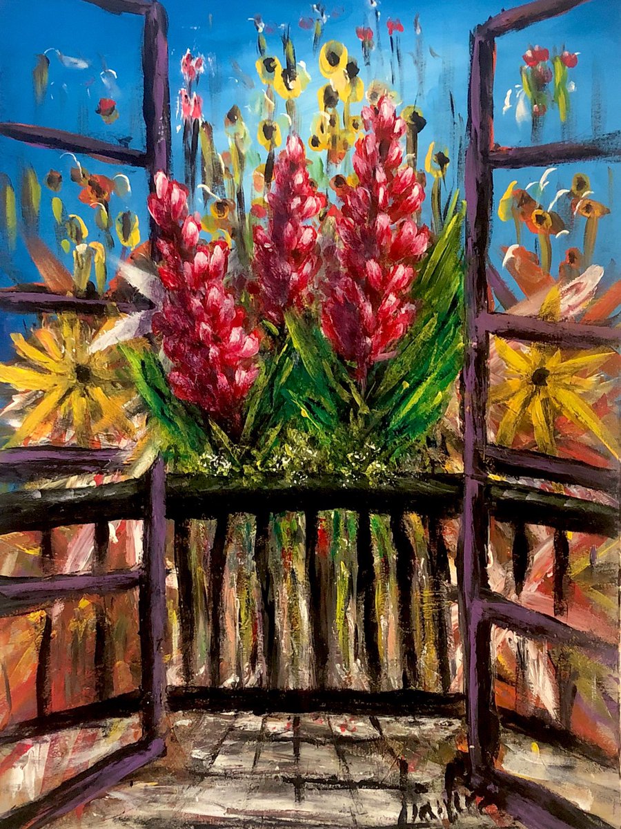 Mi trabajo 
Ventanal 
Técnica mixta 
70 x 50 cm