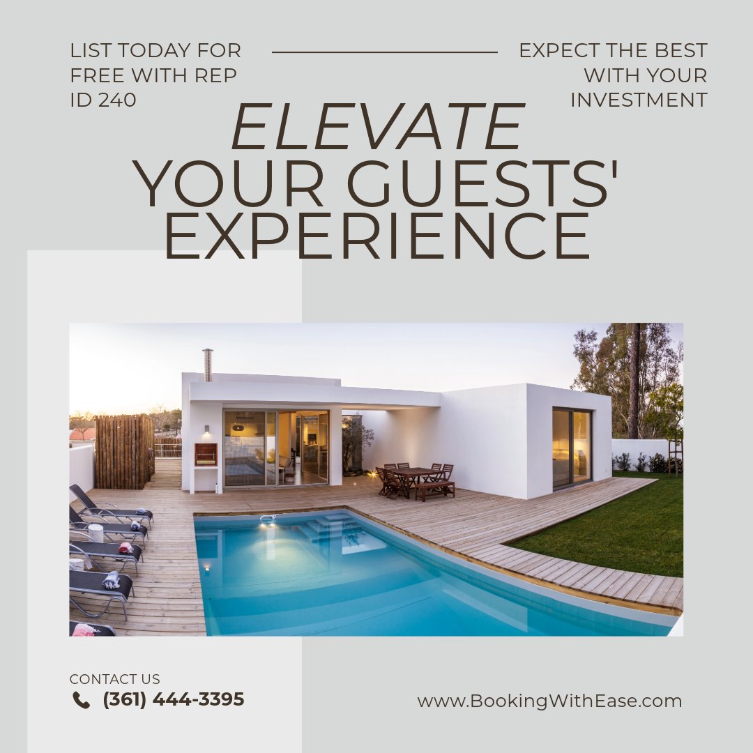TripAngle's tweet photo. Elevate your guests' experience with flawless reservation management. 
BookingWithEase ensures a smooth stay for every visitor, making your 
property the talk of the town! List for free with Rep ID 240!
#HappyGuests #5StarExperience #BookingWithEase #GrowRevene 
#TripAngle 
#vrbo https://t.co/AEDXScTRyL