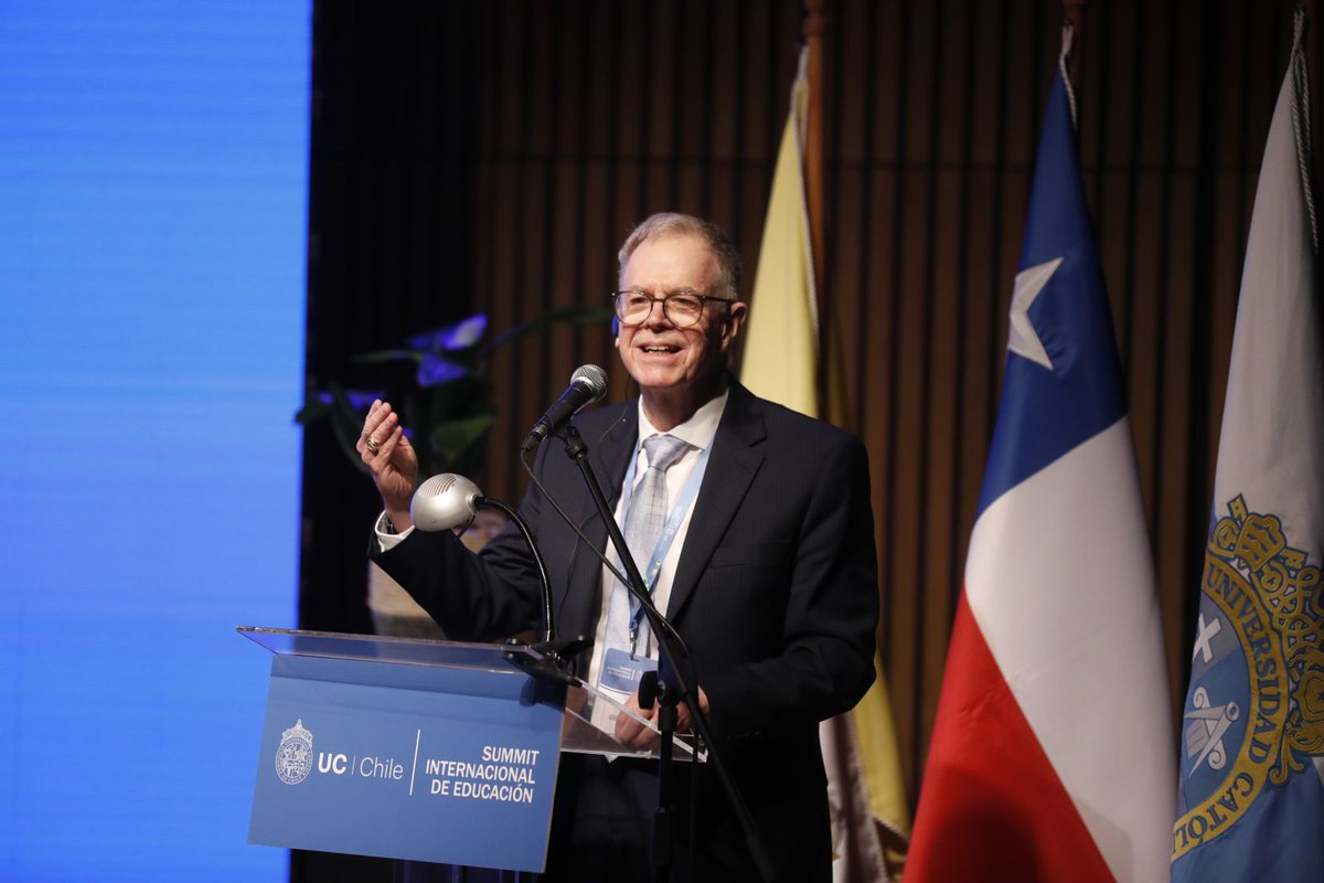 ucatolica_eng's tweet photo. "About global collaboration, there has to be a broader sense, students want their universities to be more organic in every way," says James Keenan, Vice Provost for Global Engagement of @BostonCollege at the International Education Summit of UC Chile. https://t.co/4AxljCTxxi