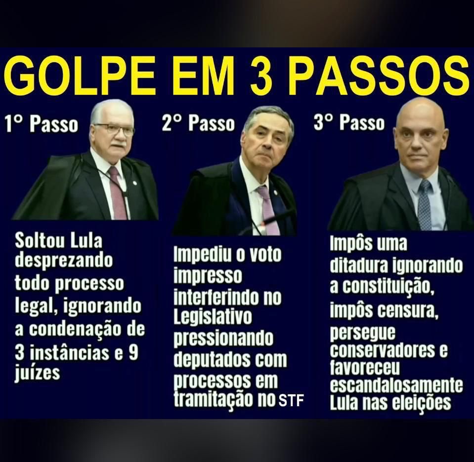RenzoGracieBJJ's tweet photo. Se vamos falar de golpe aqui vai em três passos… #LulaLadrão #LulaLadraoSeuLugarENaPrisao #LuladraoDesgracaEDestruicao https://t.co/xP06cSCEA2