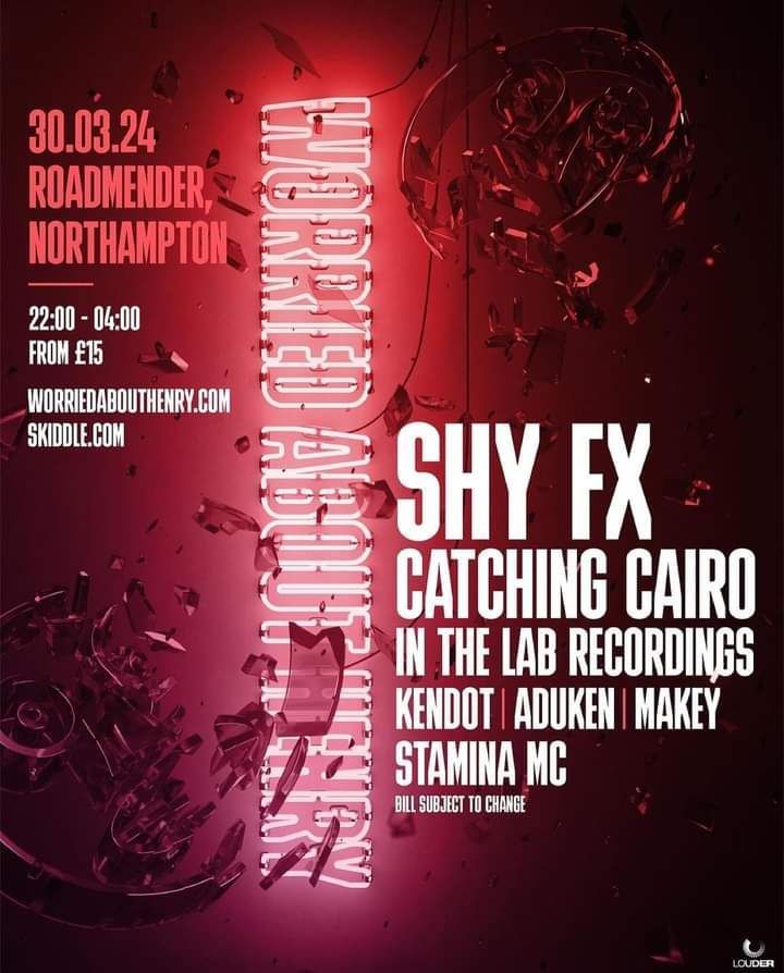 Shy FX returns to @Roadmender in Northampton on 30th March alongside Catching Cairo & In The Lab Recordings 🎟 Tickets: buff.ly/48GKdNX