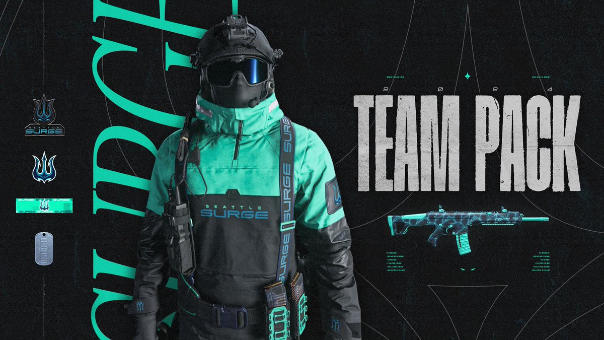 To celebrate the launch of the Surge 2024 Team Pack bundle, I'll be giving away 5 codes. 🔱

To win a Surge team pack:  
✅ Follow <a href="/ramboray/">Rambo Ray</a> &amp; <a href="/SeattleSurge/">Seattle Surge (Parody)</a> 
🗒️ Tag a friend 
🔁 Like &amp; Repost 

Winners will be picked today!!! #DrownThemOut