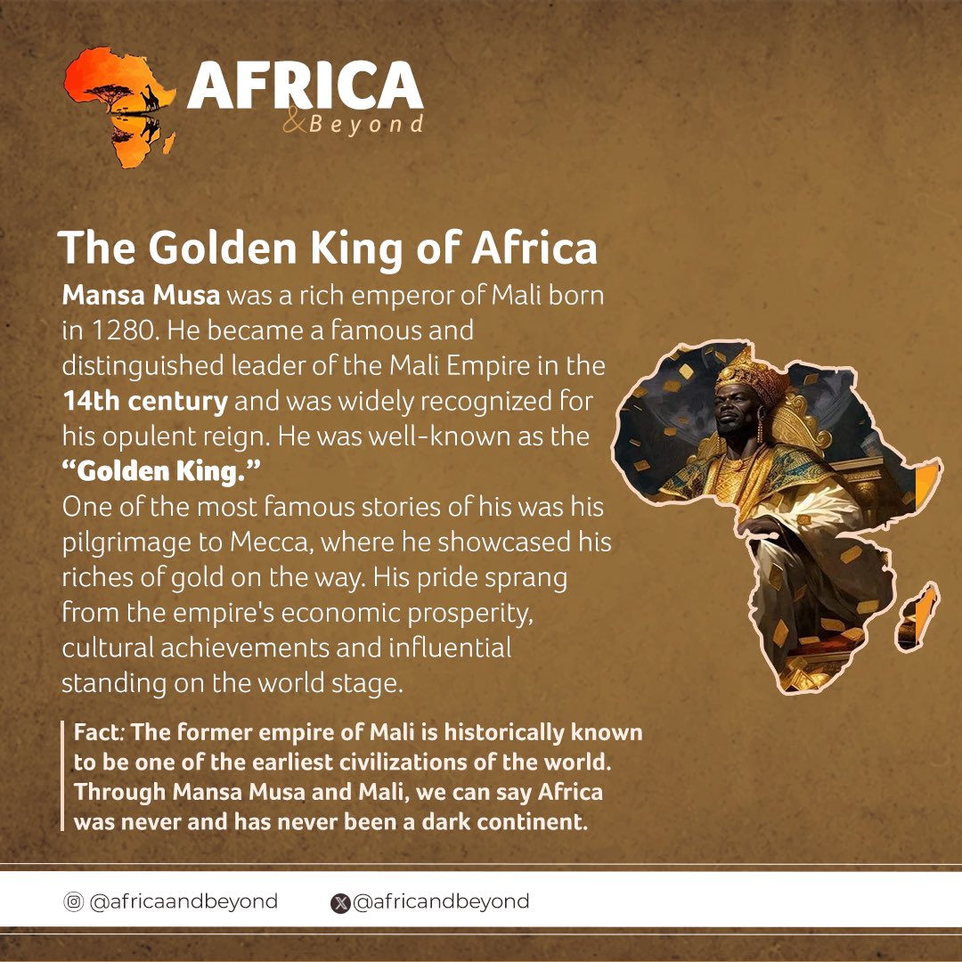 africandbeyond's tweet photo. Mansa Musa of the late Mali Empire! https://t.co/hyK6eehvr1