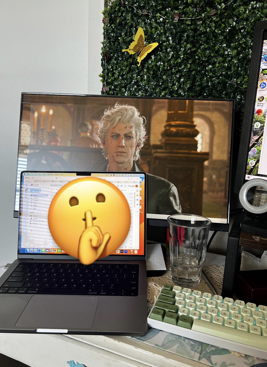 stephybcosplay's tweet photo. glad i got this second monitor for the important stuff 😍 #bg3 https://t.co/td8g7ESeod