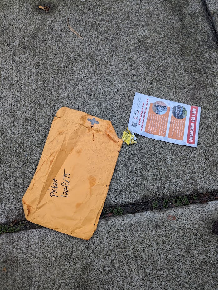 sealinx's tweet photo. @OurUnionIsHG And idea why your workers striking in downtown don't feel the need to pick up their litter?  I pointed it out and asked them - only being told "nah, I'm good".  Great way to build support... https://t.co/CbpMEQBKkE