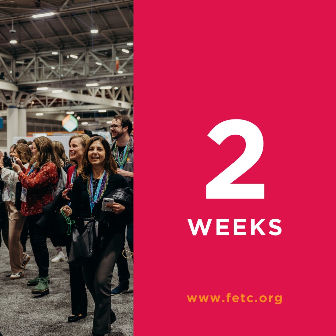 2 WEEKS UNTIL FETC 2024! 🤩

What are you most excited for and/or who are you most excited to see?!