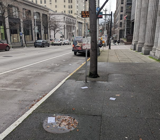 sealinx's tweet photo. @OurUnionIsHG And idea why your workers striking in downtown don't feel the need to pick up their litter?  I pointed it out and asked them - only being told "nah, I'm good".  Great way to build support... https://t.co/CbpMEQBKkE
