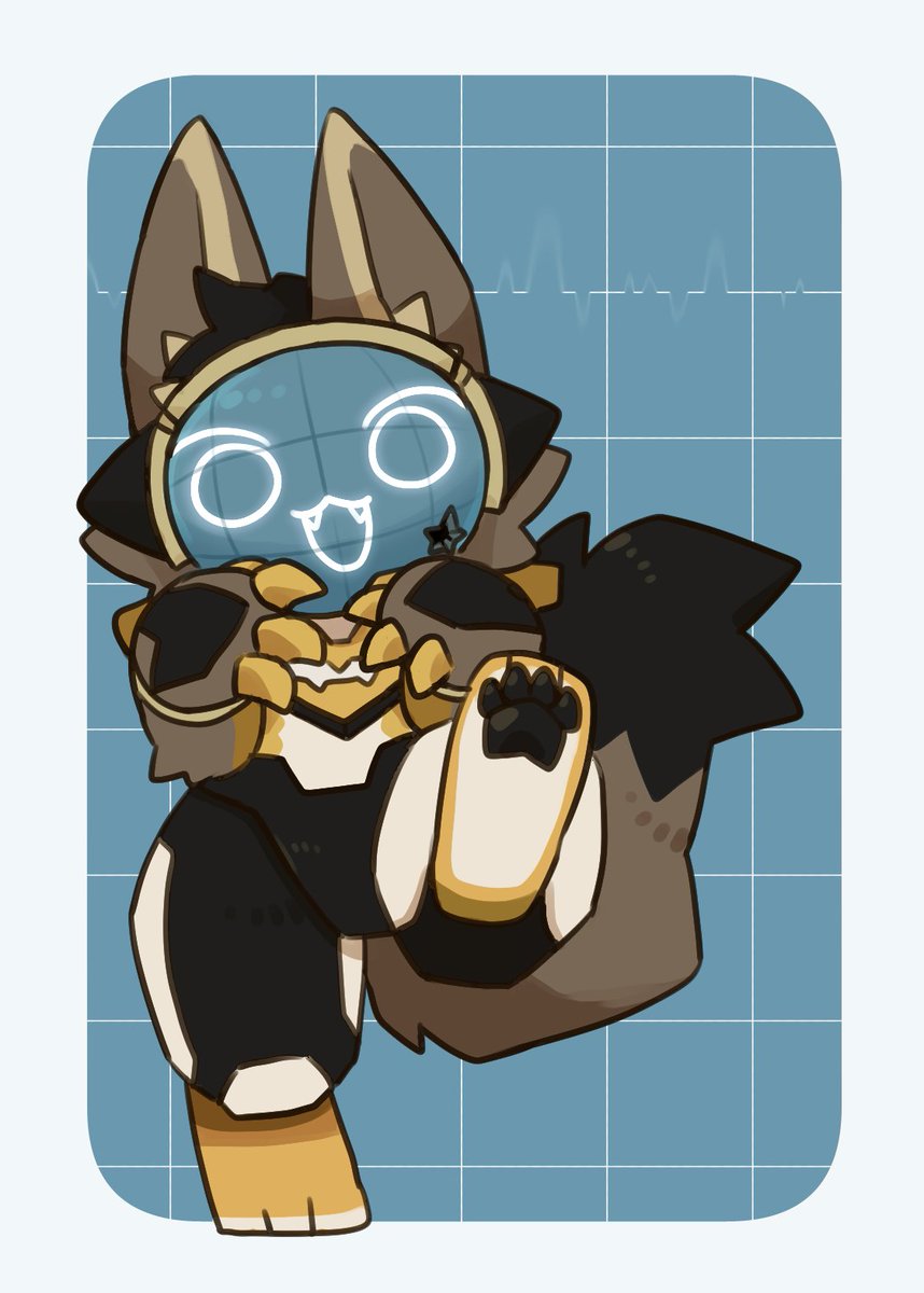 @honeymoss_ My protogen sona (art by @nishi_tail )