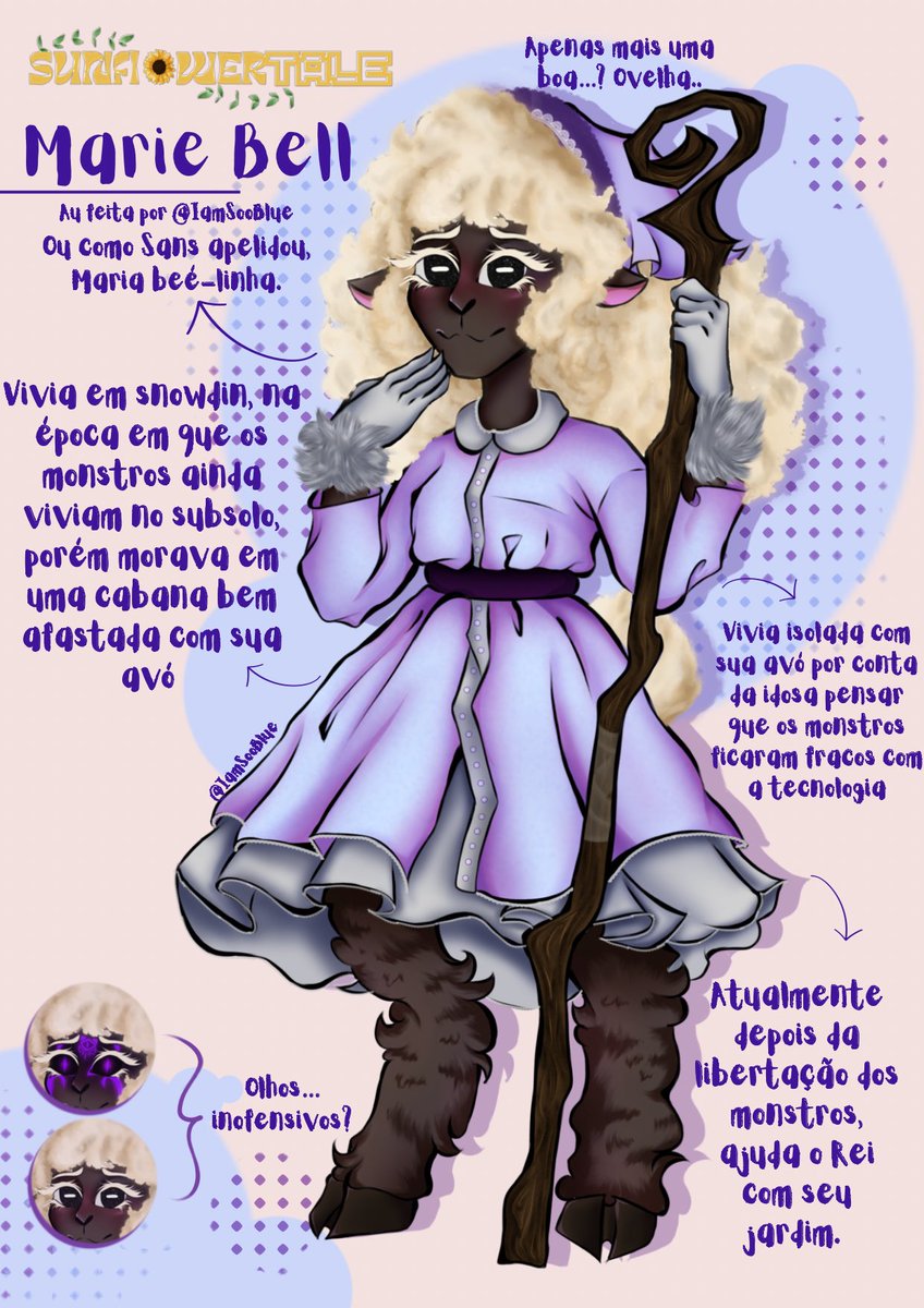 IamsooBlue's tweet photo. Conheçam a Marie Bell! Que doce ovelhinha, não é? #undertaleAU #undertale_oc #digitalart https://t.co/IhUQGiKhq3