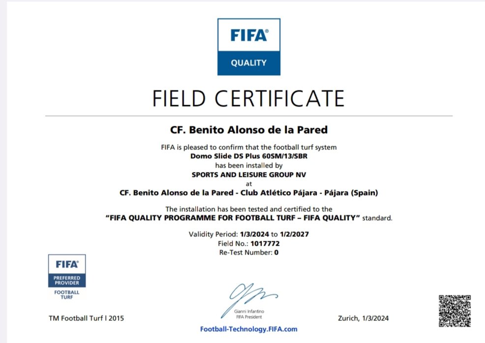 luisherbella's tweet photo. El campo de Fútbol Benito Alonso de La Pared en el municipio de #Pajara en la isla de #Fuerteventura #IslasCanarias instalado con el sistema de césped artificial Domo Sports Grass Slide DS Plus ha obtenido la certificación #FIFAQuality https://t.co/Pv5bysgxrQ
