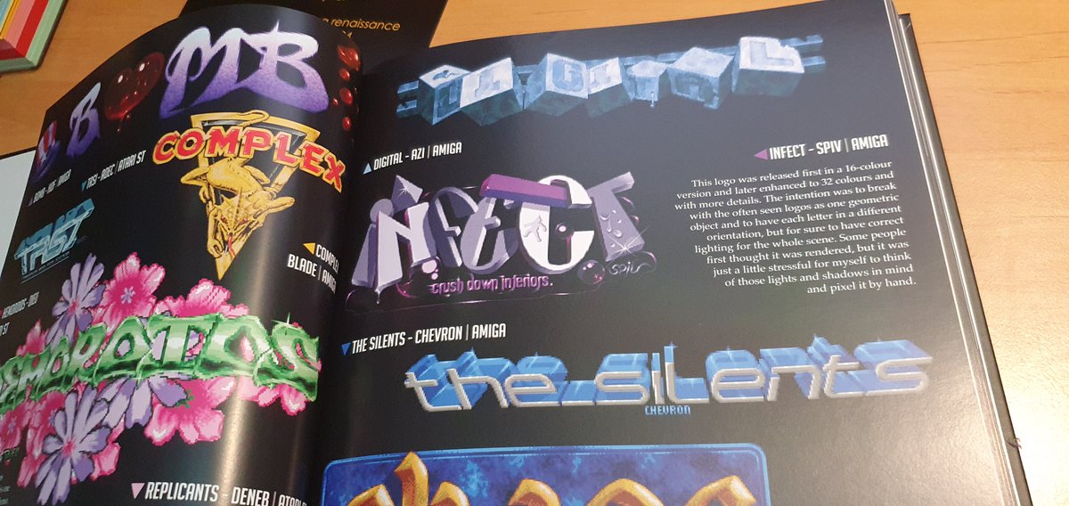 InfectAmiga's tweet photo. Package from France. 400 Pages Computer Pixel Art #Logoart along with some works from Spiv back in the early 90s. Fantastic book.  #demoscene #Amiga #commodore https://t.co/cVpqMVw2vg