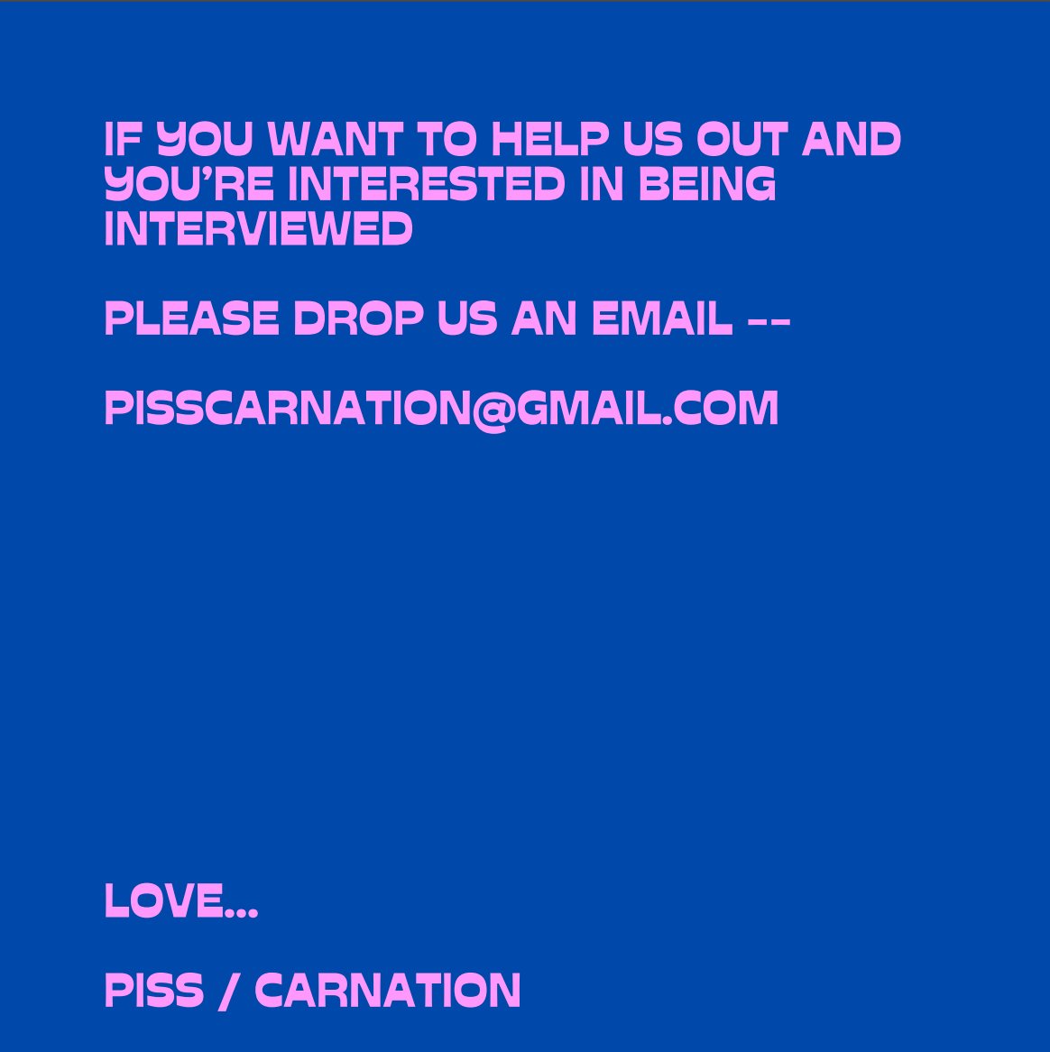 piss / CARNATION tweet media