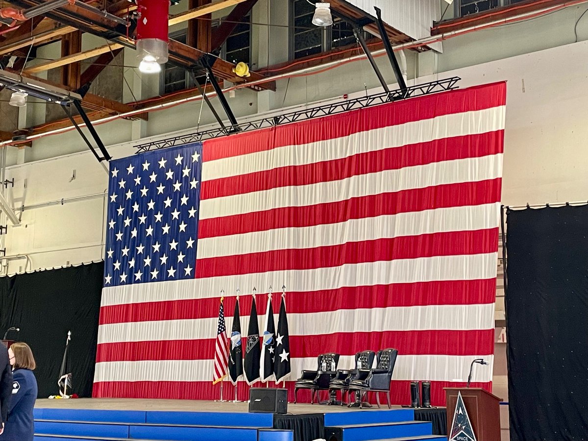 Attending the @ussfspoc Change of Command ceremony. Congratulations to both Commanders! #Space #SpaceDomain #SpaceLogistics #SpaceForce