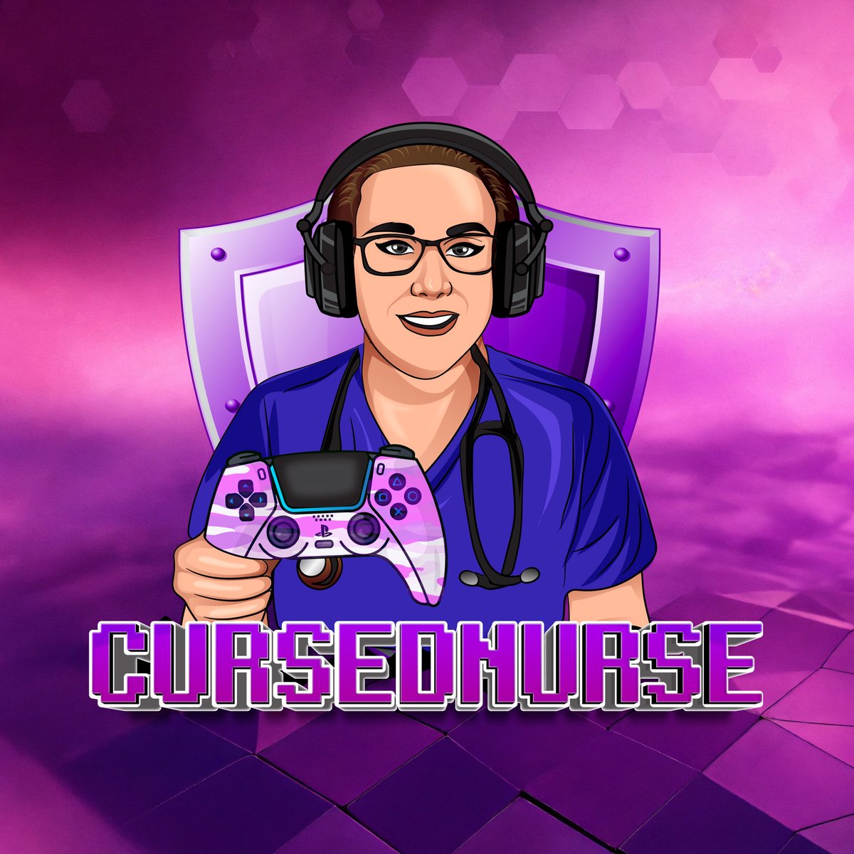 CursedNurse44's tweet photo. SHOUT OUT to @FreyaVince64500 for an amazing logo, new emotes, and overlays to upgrade my stream to the next level!! Let's gooooo #GraphicDesign #ContentCreator #gamergirls #newstreamer #newlogo https://t.co/D4BjpveZjs
