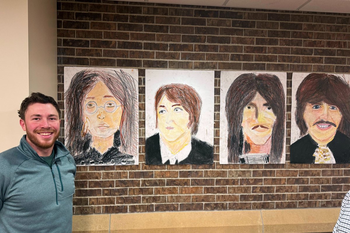Ethan Wick presented Harvest Hills Elem. 3rd-grade project to Gretna School Board, a month-long effort crafting nine rockstar portraits during lunch breaks and before school. Music set the vibe, and kids rocked their portraits in a program. Kudos for a glimpse into their journey!
