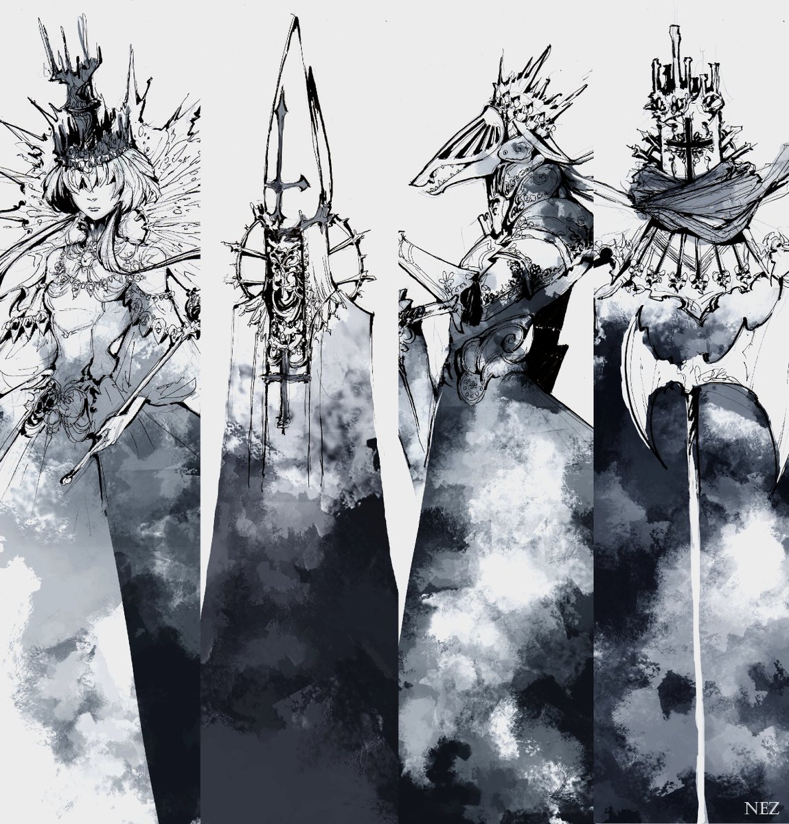 NN_EE_ZZ's tweet image. #PortfolioDay
I'm Nez, based in Portugal, and I design beings
Currently working on my very own tarot deck!