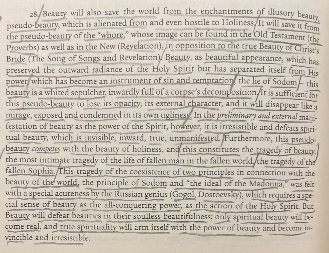 mzw_13's tweet photo. “..no human heart will persevere in its hardness, but will melt &amp; will be transfigured by ..love. ‘Beauty will save the world’ (Dostoevsky, The Idiot) — but this will be the beauty of Holiness.” ~ Fr. Sergius Bulgakov 

— followed by the best footnote I think I’ve ever read: https://t.co/6xpOQxlr3y