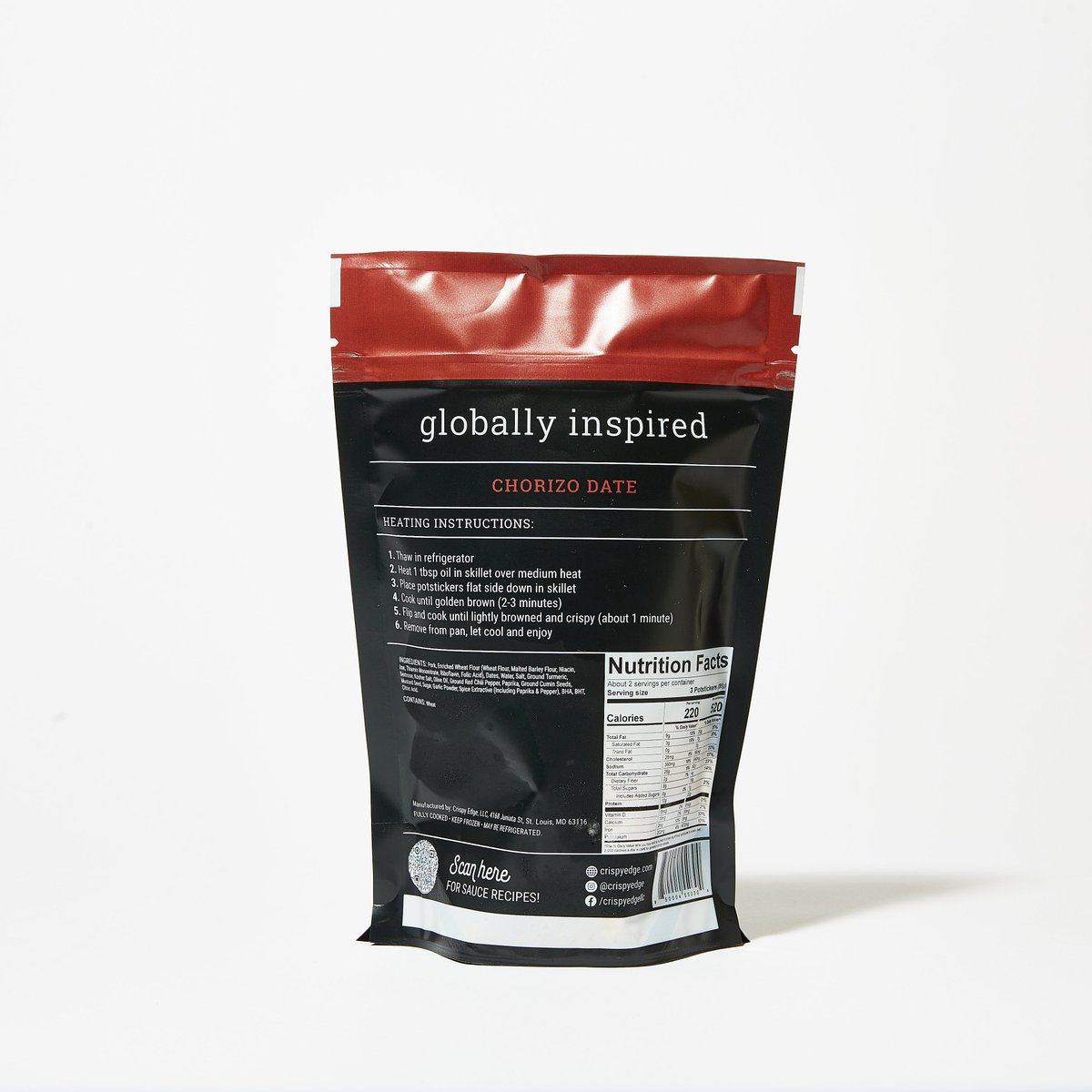 Our Chorizo Date #Potstickers feature a sweet and savory chorizo and date filling inside a dumpling made of turmeric dough!  What’s your favorite Crispy Edge flavor?