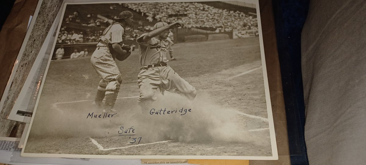 Jan. 26, 1945: MLB players Don Gutteridge and Ray Mueller referee a HS basketball game at Parsons. The cousins and Pittsburg natives had strong 1944 seasons. Gutteridge helped the St. Louis Browns to the World Series and Mueller was an NL MVP candidate for his play with the Reds