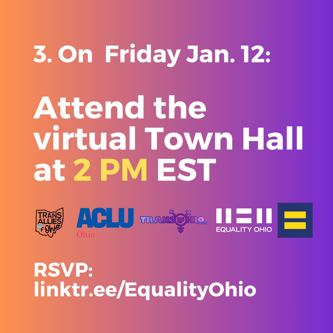 👉Here are 3 Actions you can take this week to support Transgender Ohioans: linktr.ee/equalityohio