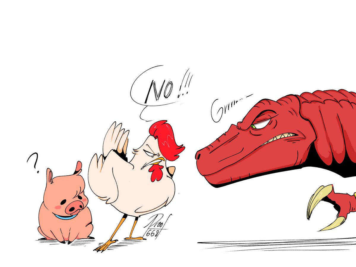 Su forma animal... ❤️🐔🐖🦖
#CoMPaS
