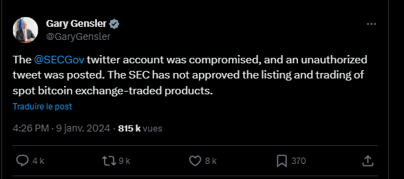 Paul_Theway's tweet photo. La réalité dépasse la fiction! 

Les ETFs Bitcoin ne sont pas vraiment approuvés... il y aura eu un hack du compte Twitter de la SEC 🤦 https://t.co/z8VZivlurZ