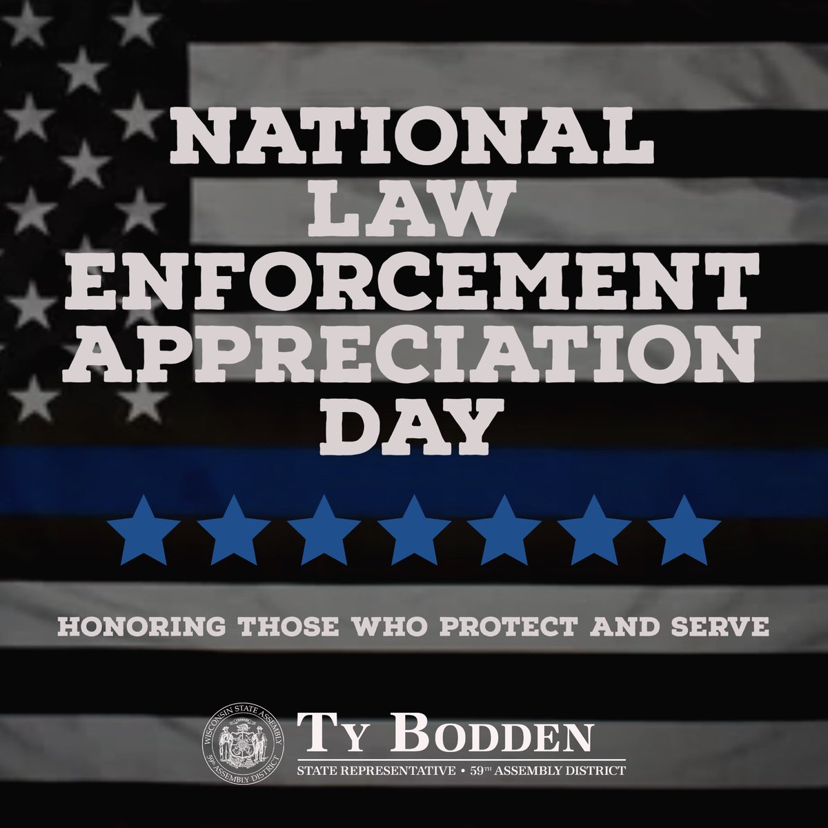 On National Law Enforcement Appreciation Day, I want to sincerely thank our dedicated officers for their tireless commitment to keeping our communities safe. Your sacrifice and service are truly appreciated.