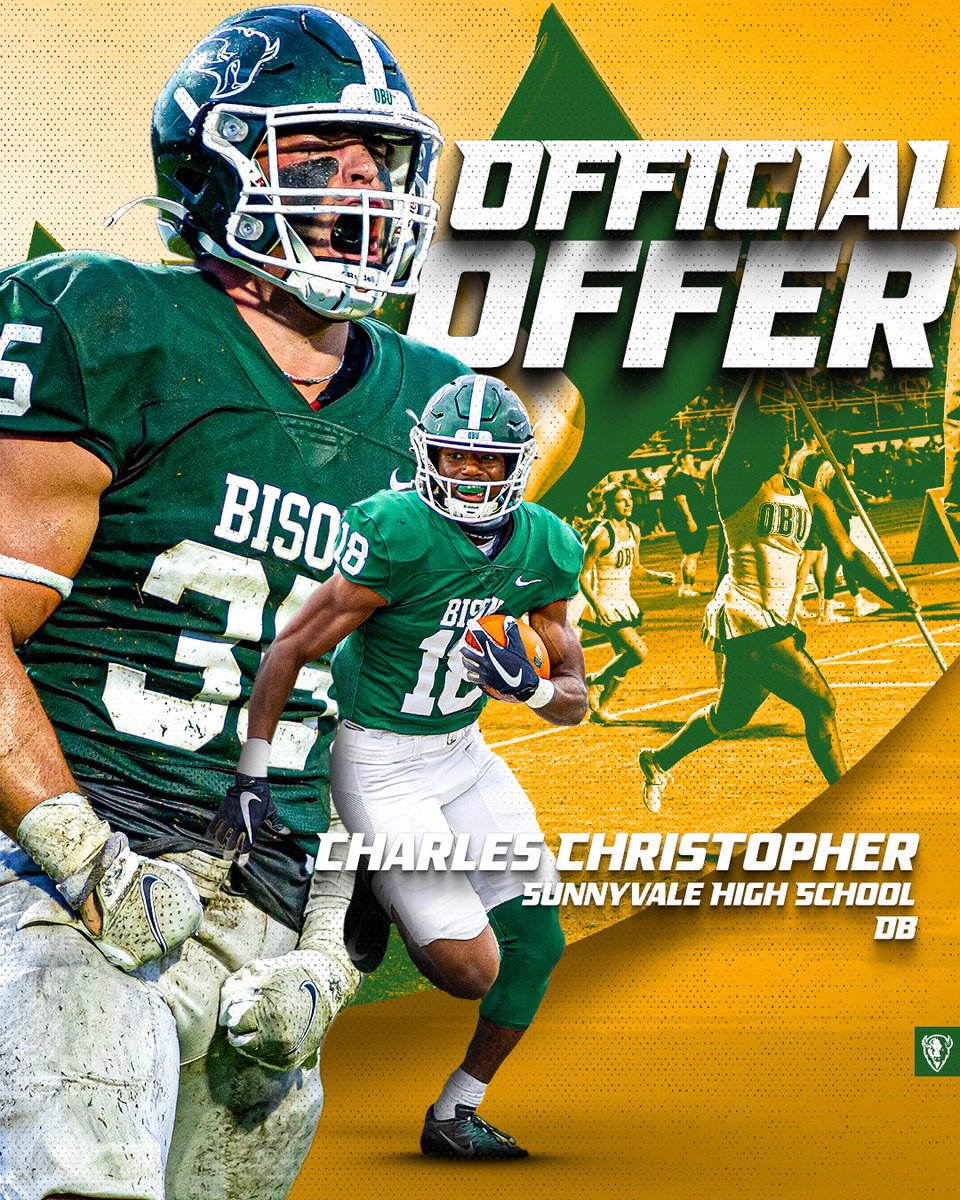 charl3s_c's tweet photo. #AGTG Blessed to announce I have received an offer from @OBU_Football! https://t.co/NSMelk9v2R