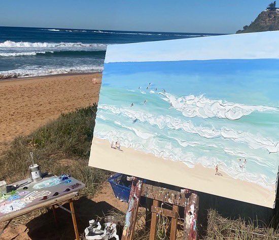 sallywestart's tweet photo. From on the easel to gallery wall 3 February 2023 Newport Beach. Available @KABGallery (https://t.co/eGl3qvMg4j). https://t.co/cljgc2cw3b