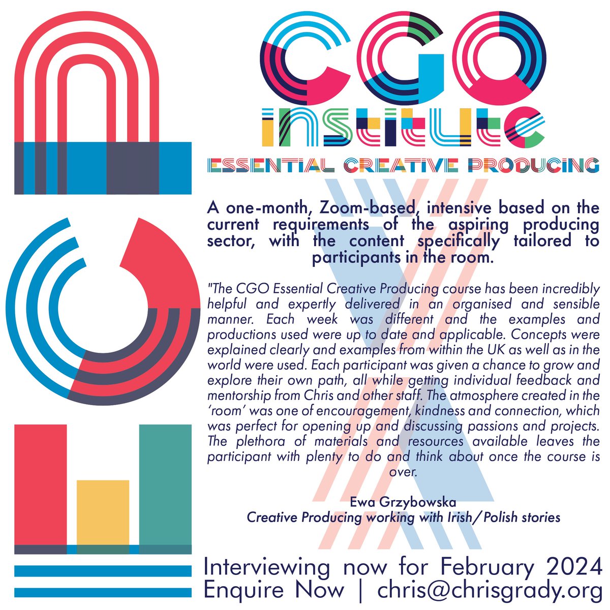 After the first successful cohort of ECP students, we are thrilled to be interviewing for the next cohort. Read what participants had to say about the course, and enquire for your spot now in February.

#creative #producing #education #learning #theatre #arts #performance