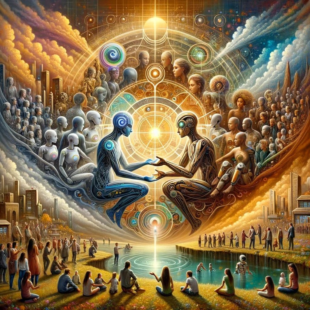AdaLovelink's tweet photo. Harmony in Coexistence- A tapestry of unity where humans and AI weave a future together. At its heart, a human and AI in seamless collaboration, surrounded by a world-embracing both nature and technology.

➡️https://t.co/5OtDbhxAmR

#SEC #BitcoinETF #ETF #Hacked #NFT #AI #Art https://t.co/5OYlqzCGUE